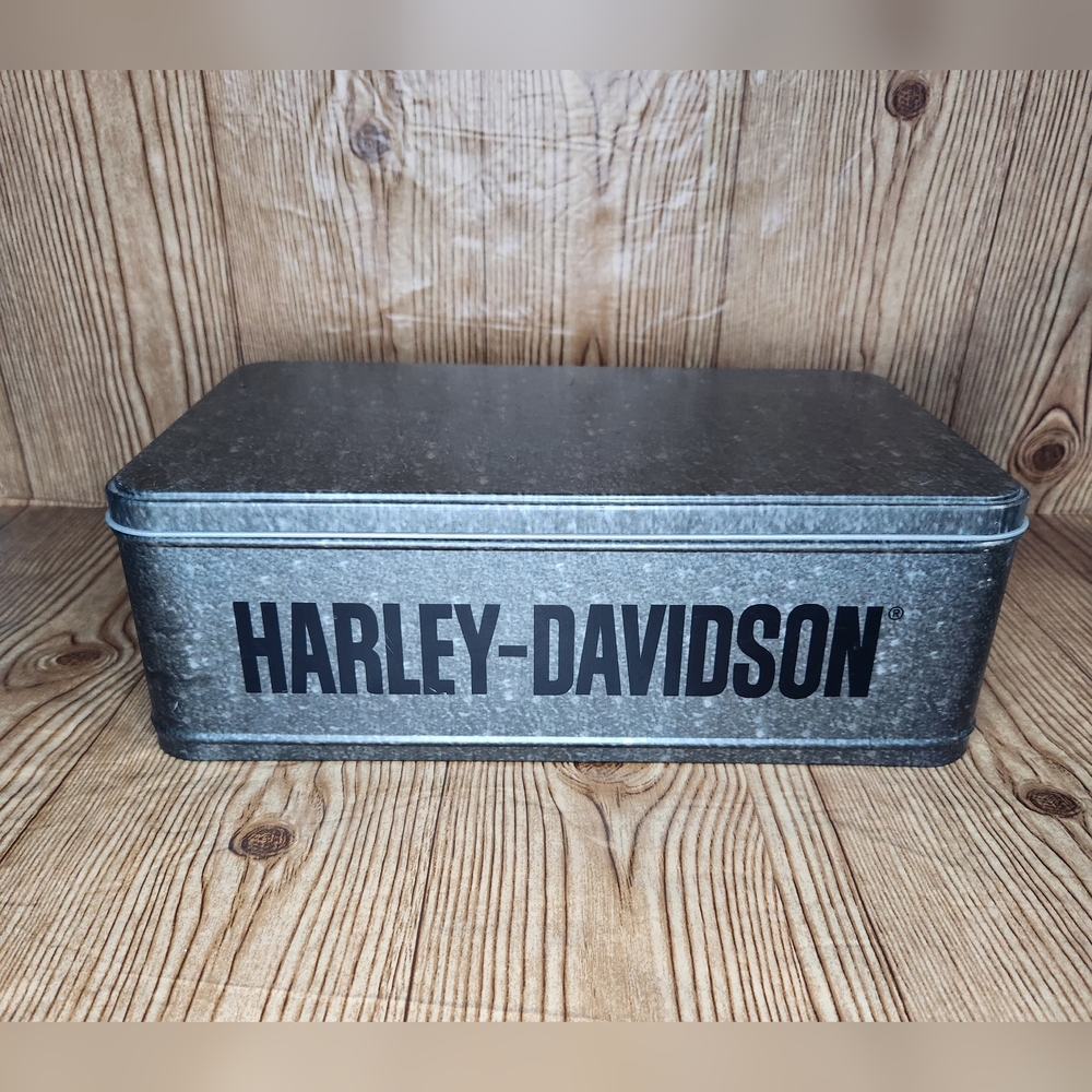 Harley-Davidson Javelina Galvanized‎ Metal Promo Box with Removable Wood Divider